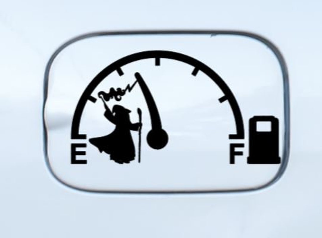 VINYL Decal GAS Tank Decal Empty Gas Tank Decal Gas Gauge Decal Vinyl