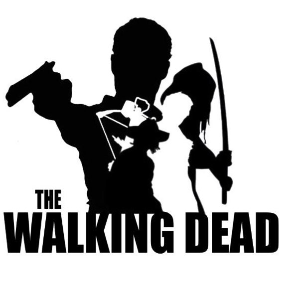 The Walking Dead Decal with zombie hands  perfect for a Yeti or RTIC cups! TWD Decal Car decal computer decal