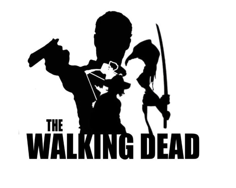 The Walking Dead Decal With Zombie Hands Perfect for a Yeti or Etsy