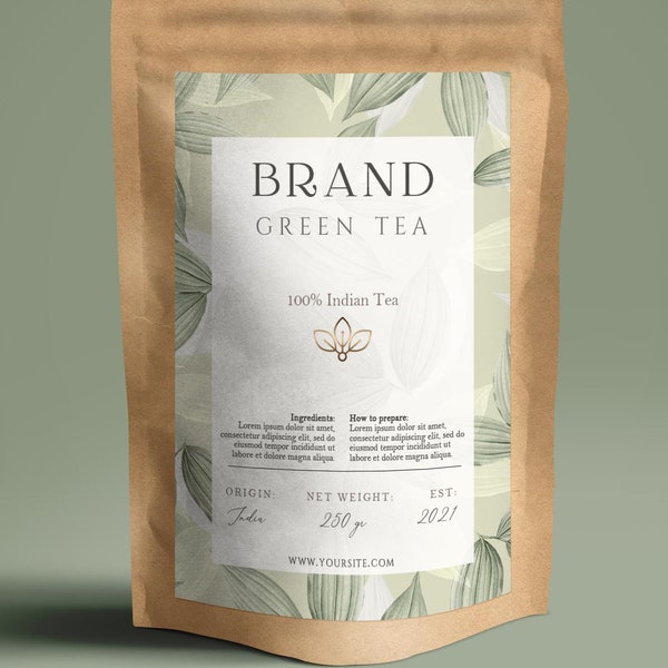 Printable Tea Bag - Etsy