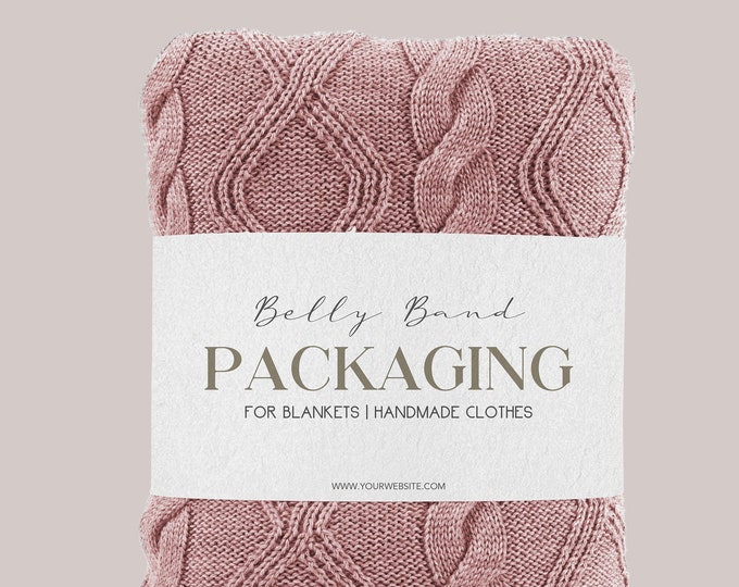 Belly Band Labels for Blanket Belly Band Packaging Design Etsy