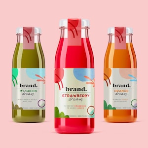 Custom juice or smoothie labels for juice 12 oz or 16 oz bottle. Juice bottle labels. Printable labels for juice bottles. Juice stickers