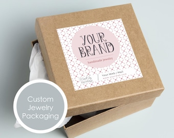 Items similar to Printable Jewelry packaging custom 