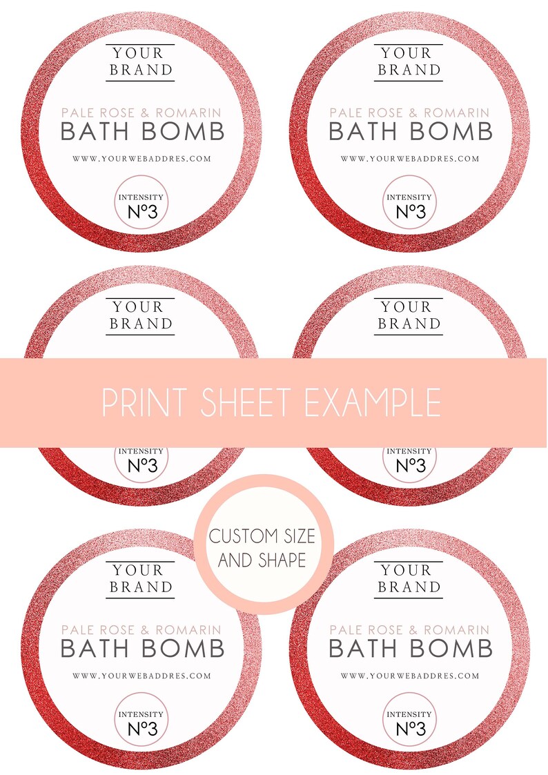 bath bombs labels or stickers custom printable printable