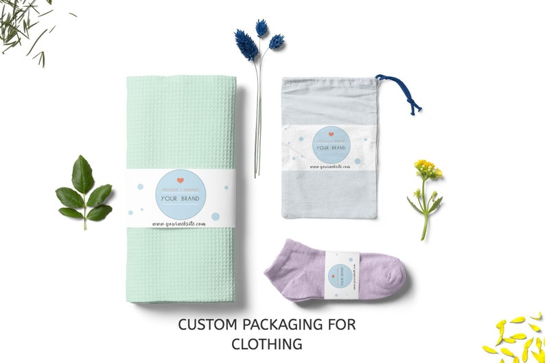 Custom printable packaging for clothing brands Band for clothes.
