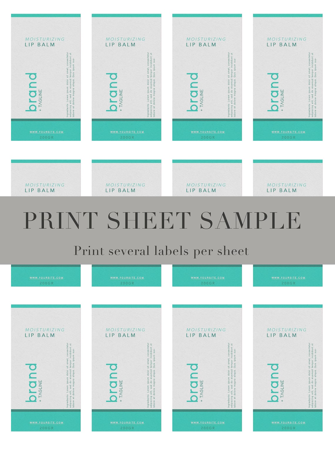 Custom Lip Balm Tube Labels. Printable Lip Balm Label Design. | Etsy