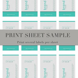 Custom Lip Balm Tube Labels. Printable Lip Balm Label Design. | Etsy
