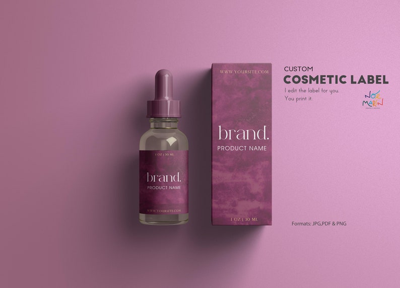Cosmetic packaging label or custom boxes for dropper bottles,Luxury design for cosmetic product with logo,Cosmetic labels for beauty product image 5
