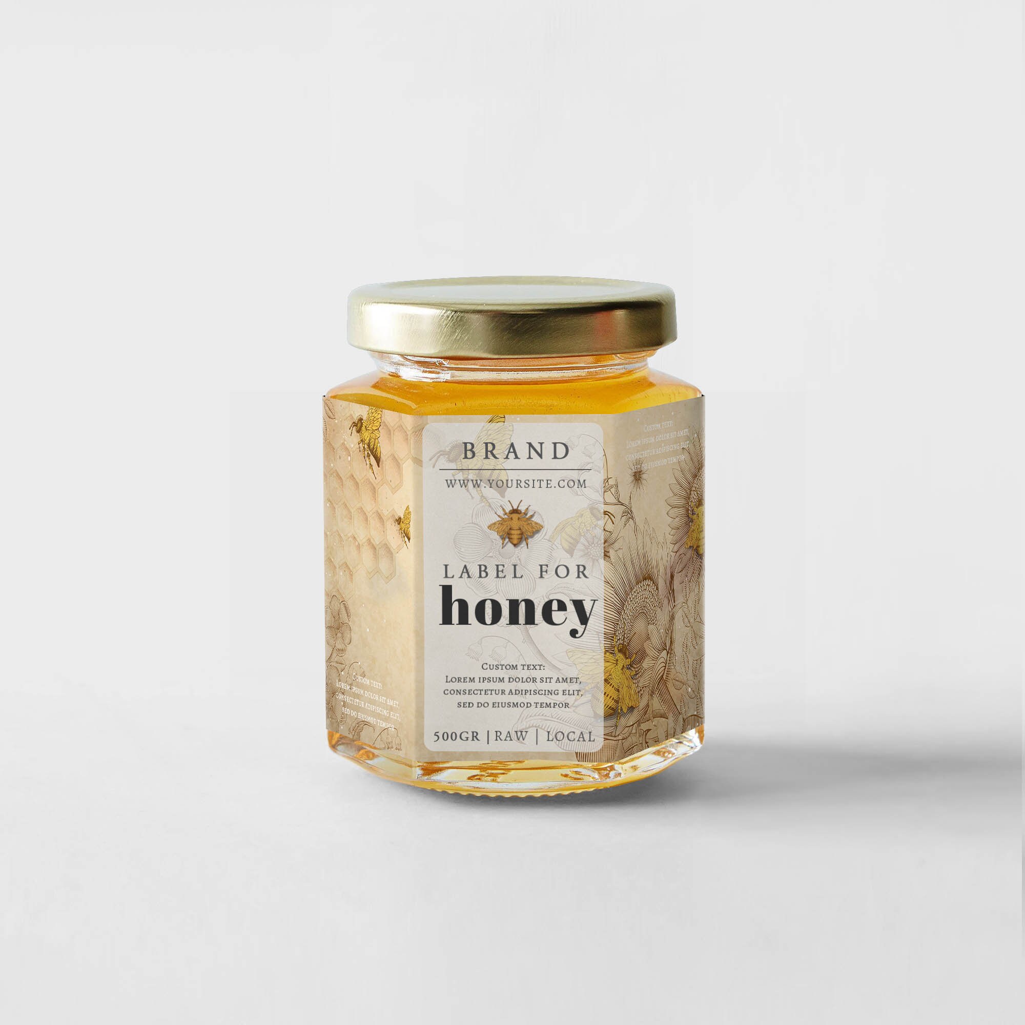 Custom Personalized Honey Jar Labels Raw Wildflower Honey Etsy Canada