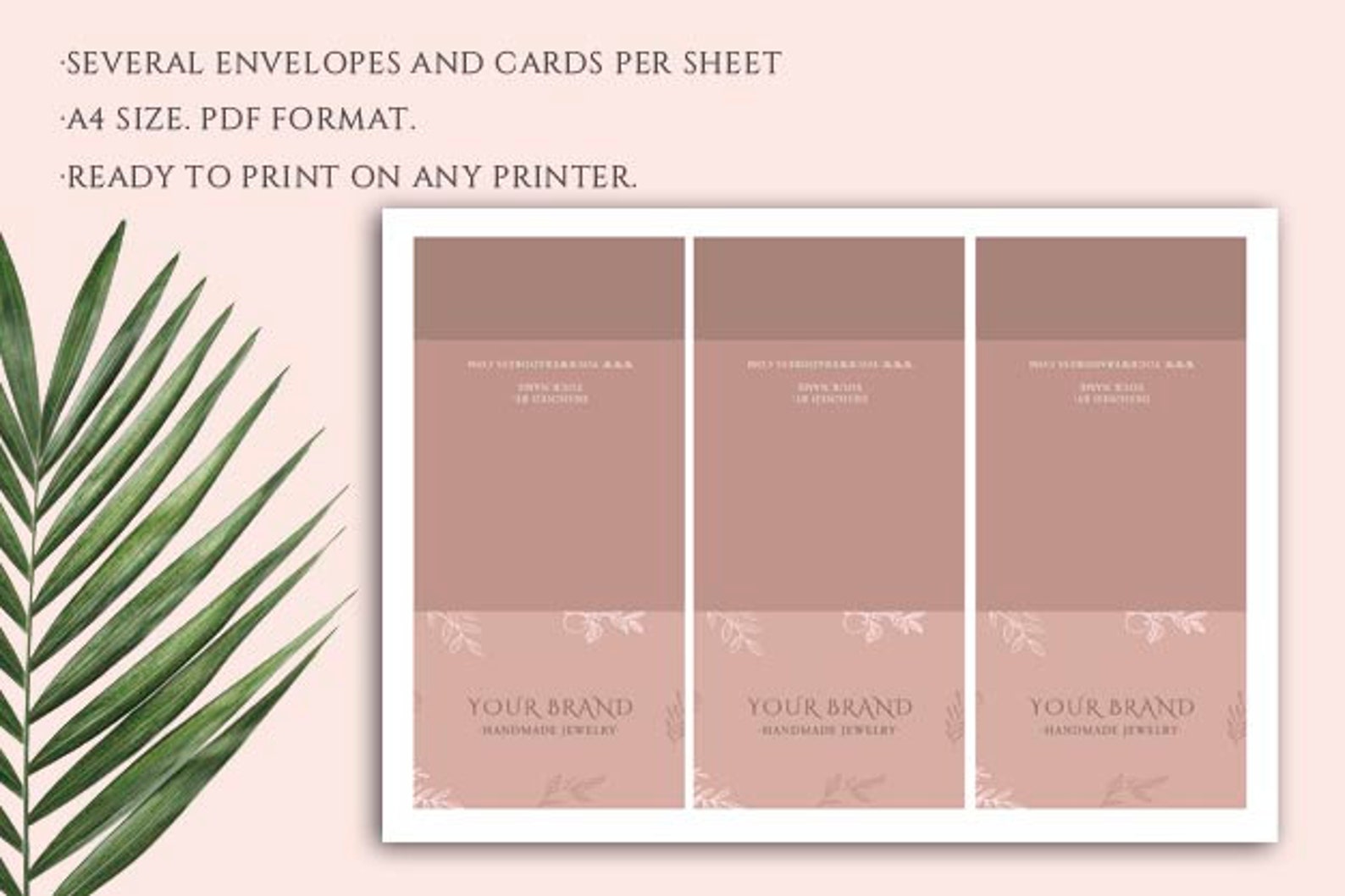 Printable Custom Jewelry Card Package for Necklaces Earrings - Etsy