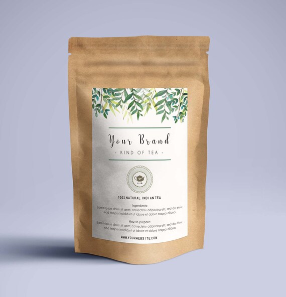 Tea Labels Printable Custom Tea Packaging Personalized Tea Etsy