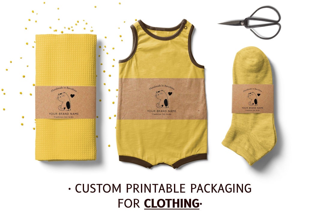 Custom Printable Belly Band Packaging for Clothing Brands. Band for ...