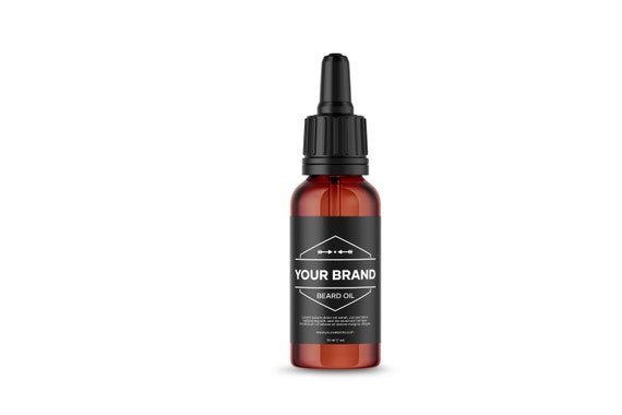 beard oil custom printable label template beard oil label etsy