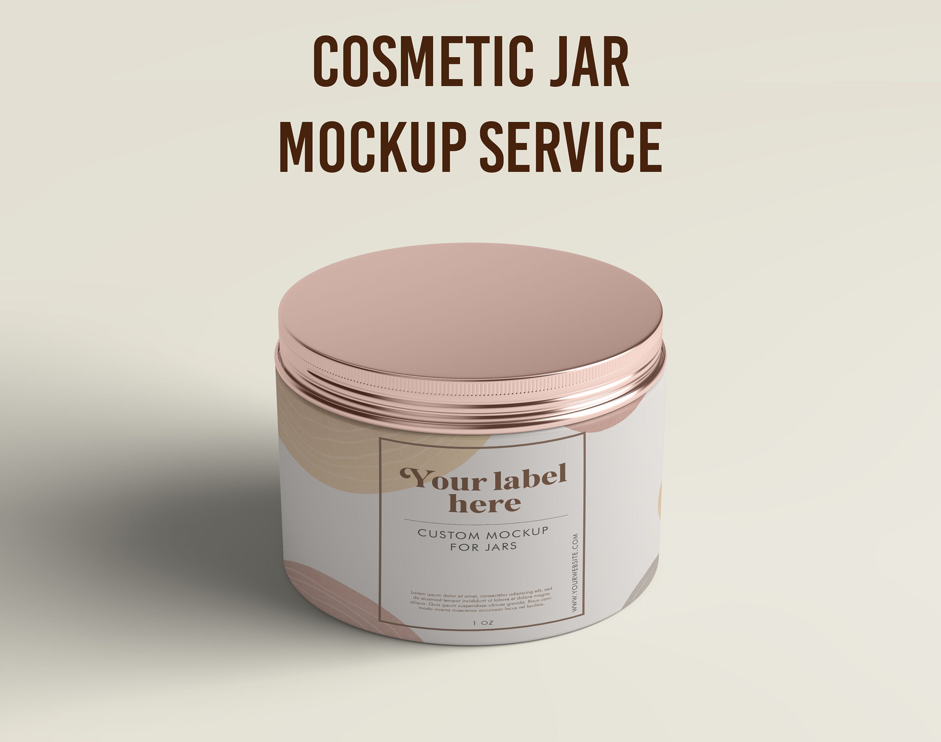 Download Cosmetic Jar Mockup Design Service Amber Glass Jar 1oz 2oz Etsy