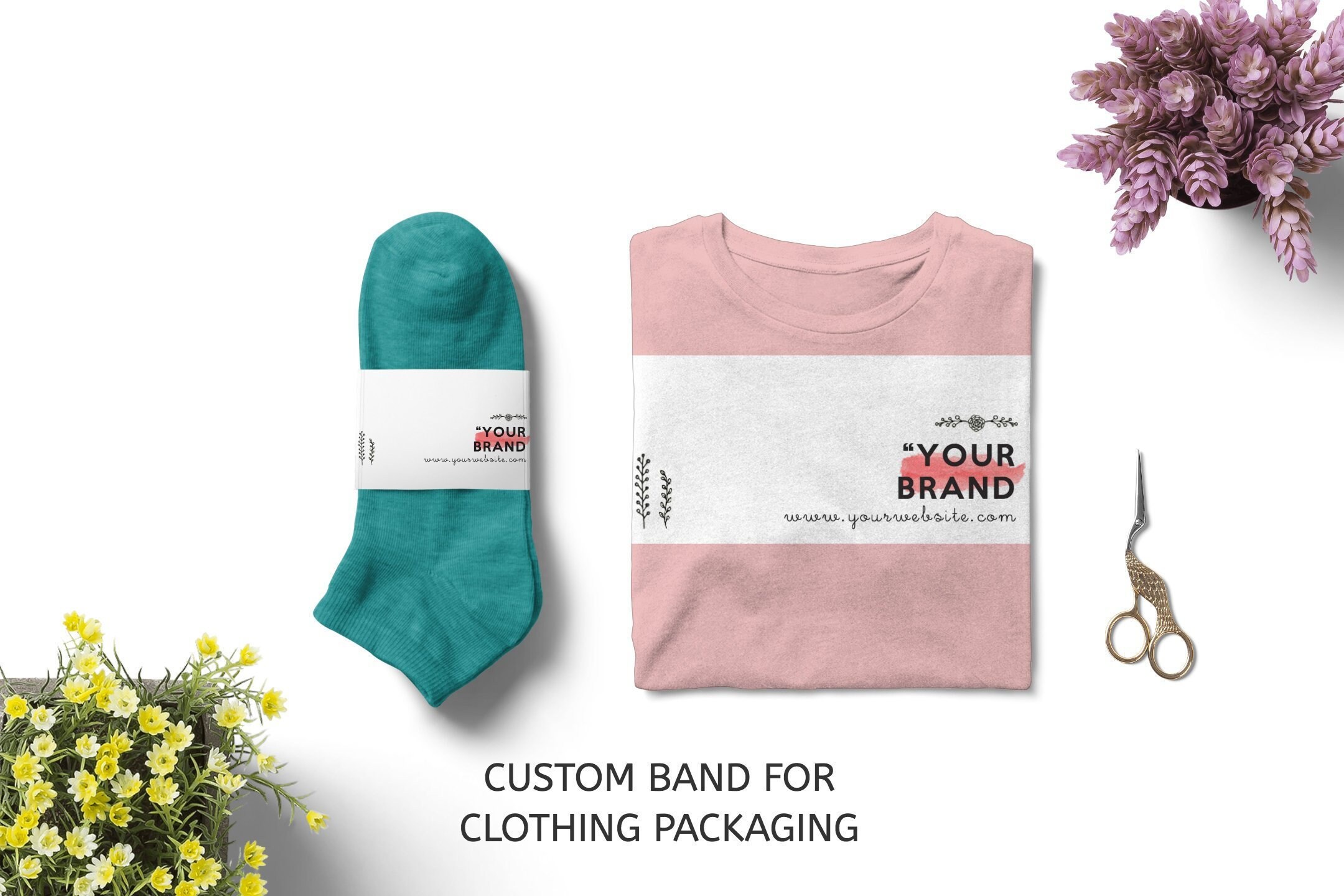 Custom belly band for clothes package cardstock band. Etsy