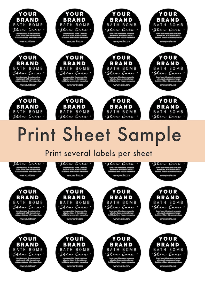 bath bomb labels template printable custom bath bomb etsy