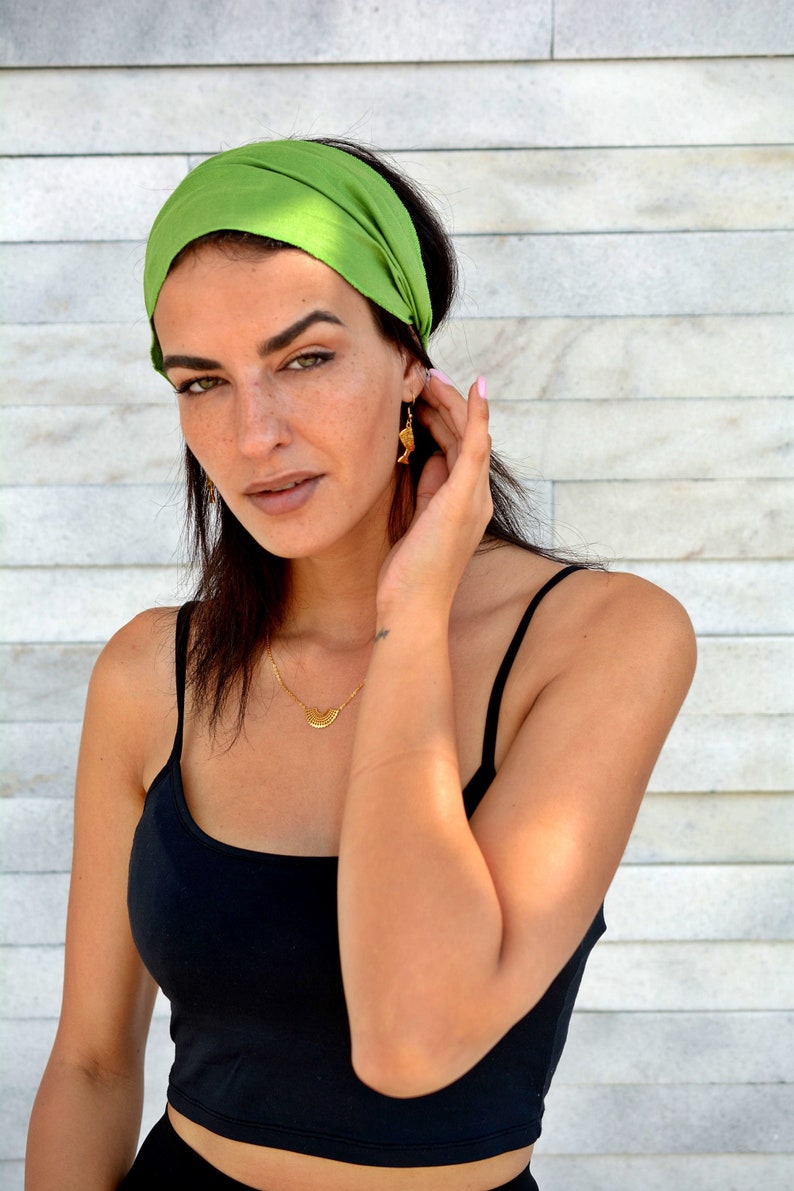 Linen Striped Boho Organic Thin Brithday Turban Headband for Girls Linen Womens Accessories Handmade Headbands Turbans Bandana Linen Gifts image 4
