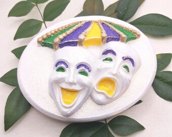 Jabones decorativos de Mardi Gras hechos a mano