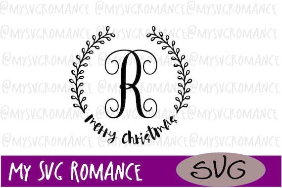 Download Merry Christmas Last Name Monogram R Svg Cutting File Etsy PSD Mockup Templates