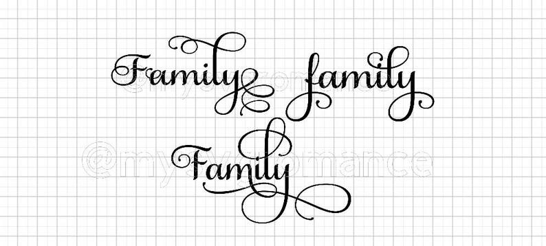 Download Set Of 3 The Word Family In 3 Different Styles Family Svg S Family Set 2 Visual Arts Craft Supplies Tools Kromasol Com