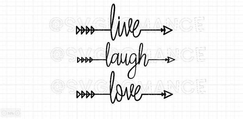 Download Word Arrow Live Laugh Love SVG Cricut Silhouette | Etsy