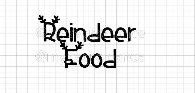 Reindeer Food SVG Cricut Rudolph Nose Cameo Reindeer Antlers Cutting File Cute Font