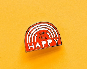 Up The Happy Rainbow enamel pin