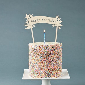 Birthday Cake Topper - Customize Cake Topper Stars - Wooden Wedding Cake Topper Birthday Celebration