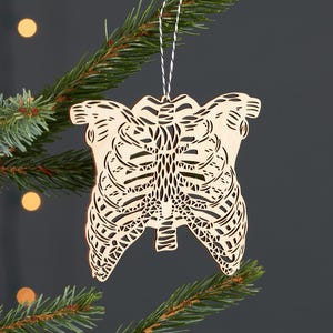 Ribcage Thorax Anatomy Ornament, Gift for Doctor, Chiropractor, Surgeon, Nurse, Medical Professional, Medical School Graduation Gift