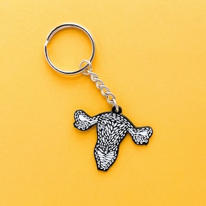 Uterus Enamel Keychain