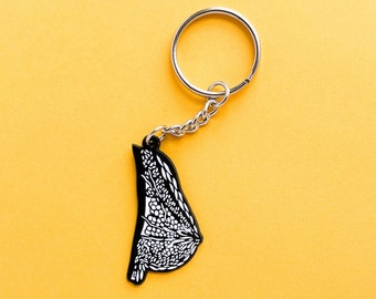 Breast Enamel Keychain