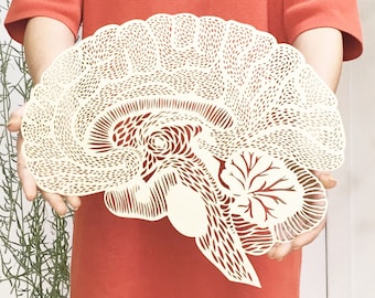 Anatomica Brain Lasercut Wooden Artwork