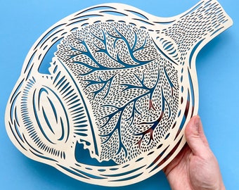 Anatomica Eyeball Lasercut Wooden Artwork