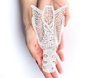 Anatomical Larynx Laser-Cut Papercutting Artwork, Speech Pathologist, Doctor, Med school graduation gift