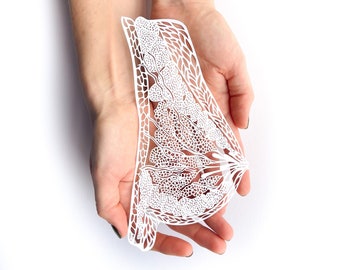 Anatomical Breast Laser-Cut Papercutting Artwork, Doula Gift, Lactation Consultant, Midwife, Doctor Artwork