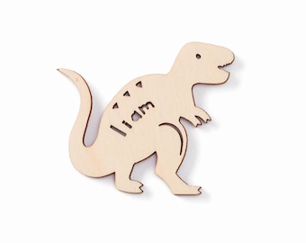 Custom Magnet - TRex Tyrannosaurus Rex Magnet - Wooden Lasercut Personalized Fridge Magnet