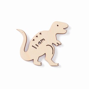 Aangepaste magneet - TRex Tyrannosaurus Rex-magneet - houten lasercut gepersonaliseerde koelkastmagneet
