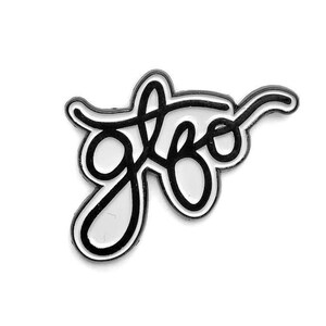 Handwritten GTFO! enamel pin