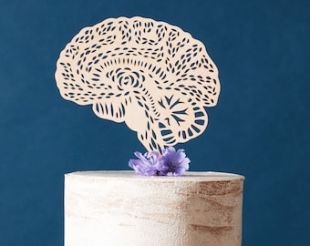 Brain Anatomy Cake Topper - Doctor Grad Cake, Medical Gift, Therapist Therapy Gift, Surgery Cake topper, Human Brain Anatomical Celebration