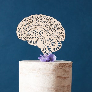 Brain Anatomy Cake Topper - Doctor Grad Cake, Medical Gift, Therapist Therapy Gift, Surgery Cake topper, Human Brain Anatomical Celebration