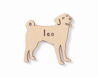 Custom Dog Magnet - Labrador Retriever Lab - Wooden Lasercut Personalized Pet Fridge Magnet