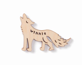 Custom Magnet - Wolf Magnet - Wooden Lasercut Personalized Fridge Magnet