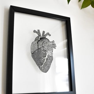 Anatomical Heart Papercutting Artwork, Doctor gift, Medical Student Graduation image 7