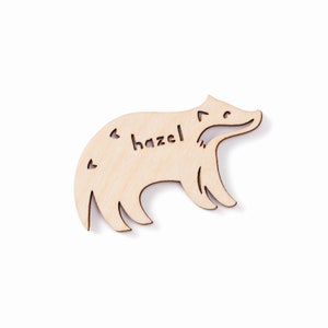 Custom Magnet - Badger Animal Magnet - Wooden Lasercut Personalized Fridge Magnet