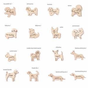 Custom Dog Magnet Mix/Mutt 1 Wooden Lasercut Personalized Pet Fridge Magnet image 3