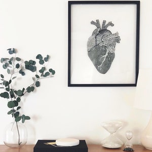 Anatomical Heart Papercutting Artwork, Doctor gift, Medical Student Graduation image 5