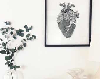 解剖学的心臓の切り絵アート、医師への贈り物、医学生の卒業 - Etsy 日本