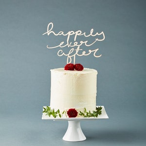 Custom Wedding Cake Topper - Custom Lettering Wedding Cake Topper - Birch Lasercut Cake Topper