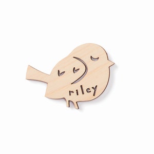 Custom Magnet - Cute Bird Magnet - Wooden Lasercut Personalized Fridge Magnet