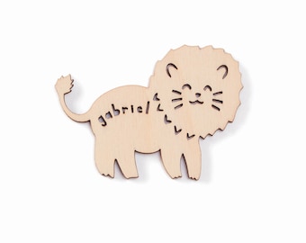 Custom Magnet - Lion Magnet - Wooden Lasercut Personalized Fridge Magnet